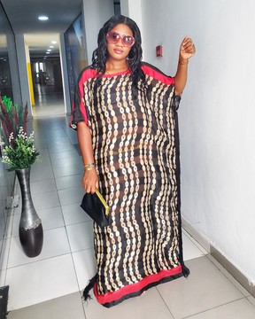 African Woman Silk Elegant Long Dress for Weddings/Special Occasions