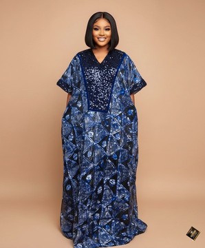 Le boubou Adire à sequins Stellar Sapphire