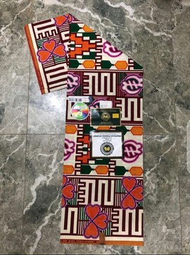 kente glitters Ankara fabric,  6yards fabric