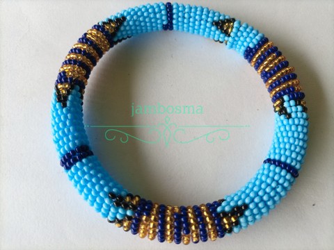 On sale, sky blue beaded unique bracelet, bridal bracelet, colorful bangle, wedding band,