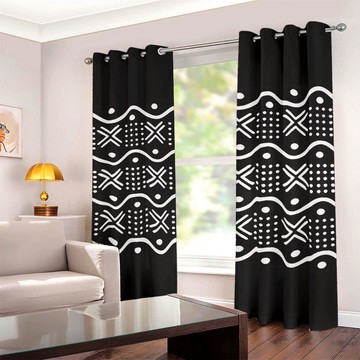 Cultural Unique Bath Mat White and Black Bathroom Rug (LARGER SIZES AVAILABLE)