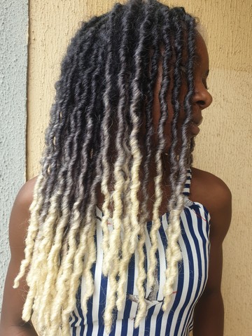 Locs boho 12 pouces, faux locs, locs froissés, locs ondulés couleur noir