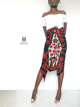 Asymmetrical wax skirt