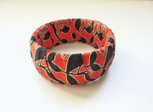 WAX BRACELET n°12 - Large African bracelet Women's wax jewelry Ethnic bracelet Bangle bracelet