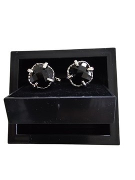 Black Octagonal Faceted Cufflinks