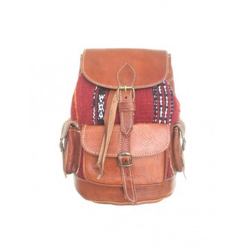 100% handmade high quality genuine leather backpack.