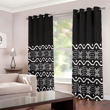 Cultural Unique Bath Mat White and Black Bathroom Rug (LARGER SIZES AVAILABLE)