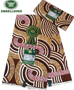 Embellished Ankara Wax Fabric 6 yards/African Fashion/ African fabric/ African dress