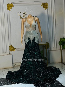 Embellished trumpet  sequin dress , prom dresses , sequin dresses, evening gowns