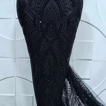 Beaded Lace fabric, luxury lace (5 yards)