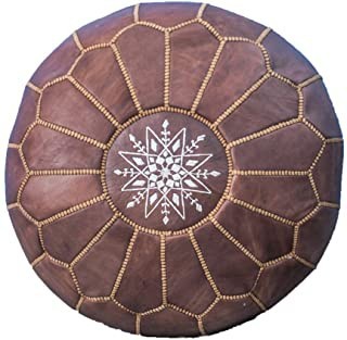 Poufs en cuir véritable confortable finition haute gamme