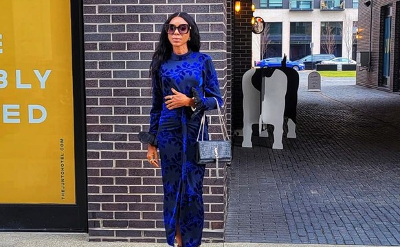 Luxury African Woman Long Knot Dress With Slit for Weddings/Special occasions/Birthdays/Plus Size