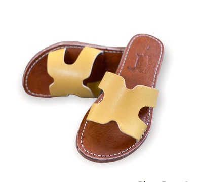Sandale en cuir véritable haute qualité fait main mode femme