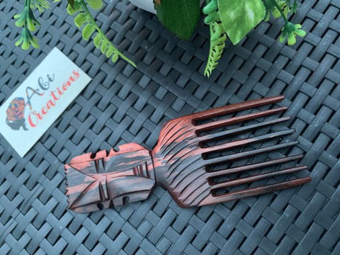 Afro comb ebony "mask"