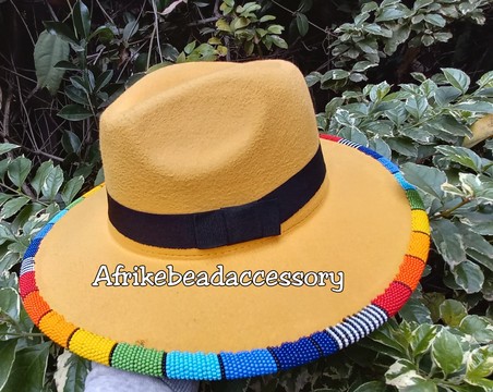 Fedora hats, Beaded fedora, African fedora
