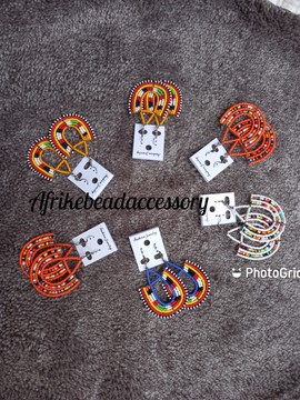 10 Pairs masai earrings/ beaded earrings/ wholesale earrings/ African earrings