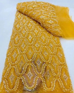 Beaded Lace fabric, luxury lace (5 yards)