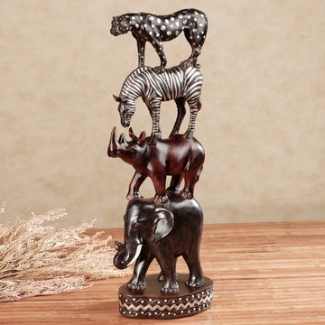 African pride table top curving/ wildlife pride home decor