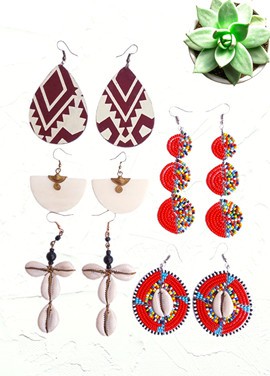 Nane Masai Earrings Set | Cowrie earrings