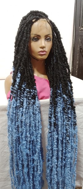 Locs boho 12 pouces, faux locs, locs froissés, locs ondulés couleur noir