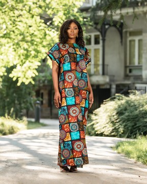 Large “Samini” printed dress