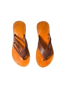 Sandale en cuir véritable haute qualité fait main mode femme