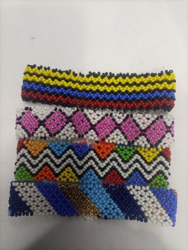 set of four Beaded anklets, Maasai beaded anklets, statement anklets