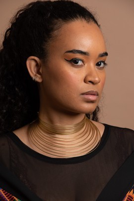 “Nefertiti” bronze choker necklace