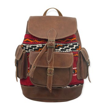 100% handmade high quality genuine leather backpack.