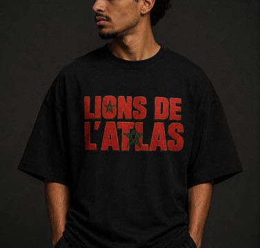 T-shirt noir CDM26 Lions de l’Atlas