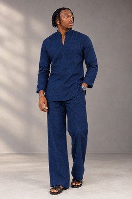 Men’s navy blue two-piece outfit