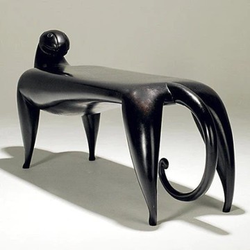 Chaise d'appoint, table de foyer d'appoint, meubles uniques, meubles incurvés uniques en bois, meubles de statue
