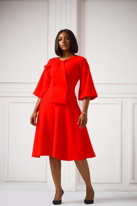 Temi dress red