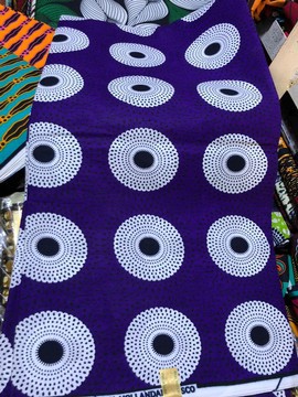 Blue record Ankara fabric pure cotton,6yards