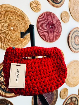 Red Beaded Bag