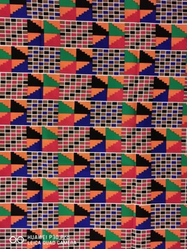 TISSU WAX IMPRIME ANKARA FABRIC MOTIF KENTE