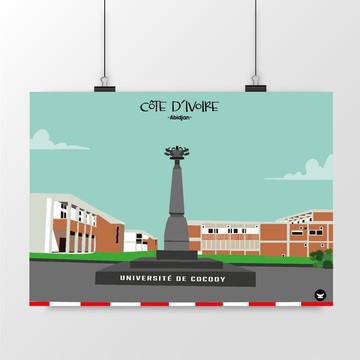Affiche Murale-Côte d'Ivoire, Université de Cocody