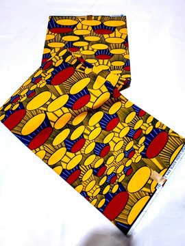 beautiful yellow background Ankara fabric