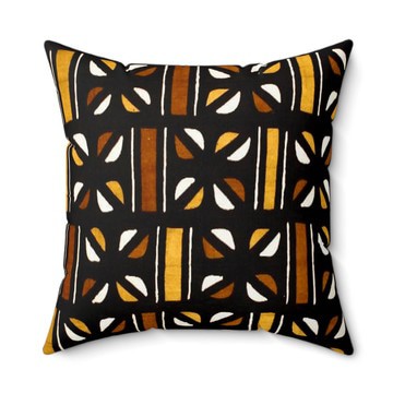 (2 Sets) - Mudcloth Print African Pillow Covers | Afrocentric Decor  (MORE SIZES AVAILABLE)