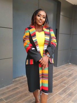 COAT WITH PAGNE Woven from NIGER