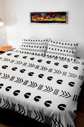 Cowrie African Tribal Bedding Set Duvet and Pillow Covers (MORE SIZES AVAILABLE)