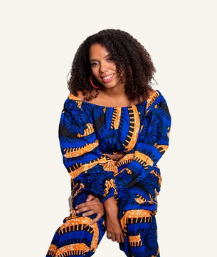Ankara pants with off the shoulder top