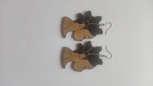 Boucles d'oreilles femme africaine bantu noeuds