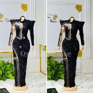 Sequin prom dress,shimmery evening gown,African wedding dress