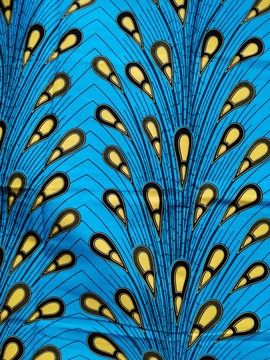 COUPON FABRIC WAX AFRICAN WEDDING FLOWER PATTERN