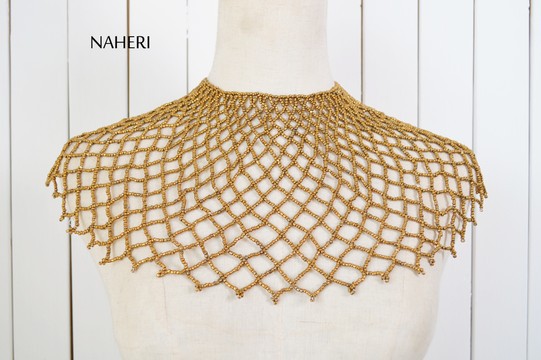 African beaded collar necklace handmade jewelry