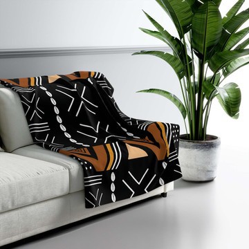 Traditional African Mudcloth Blankets Tribal Throw (MORE SIZES AVAILABLE)
