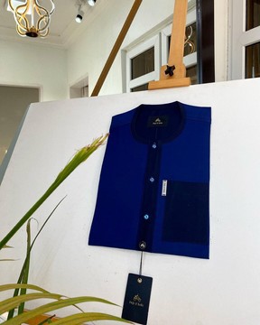 A Mixed shade of blue Men’s tailored kaftan