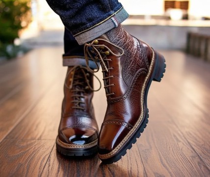 Handmade Dark Brown Leather Jodhpur Boots