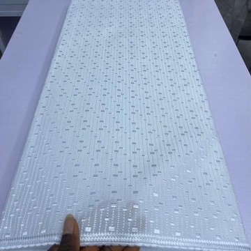 Dentelle polie de luxe blanche, tissus pour hommes (6 yards)
